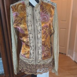 Jaipur Multicolor Paisley Jacket with Lace Details